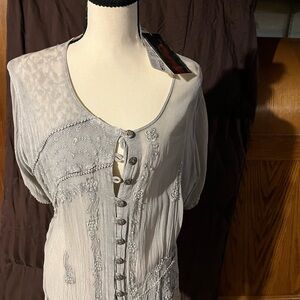 Elegant Gray Women's Top